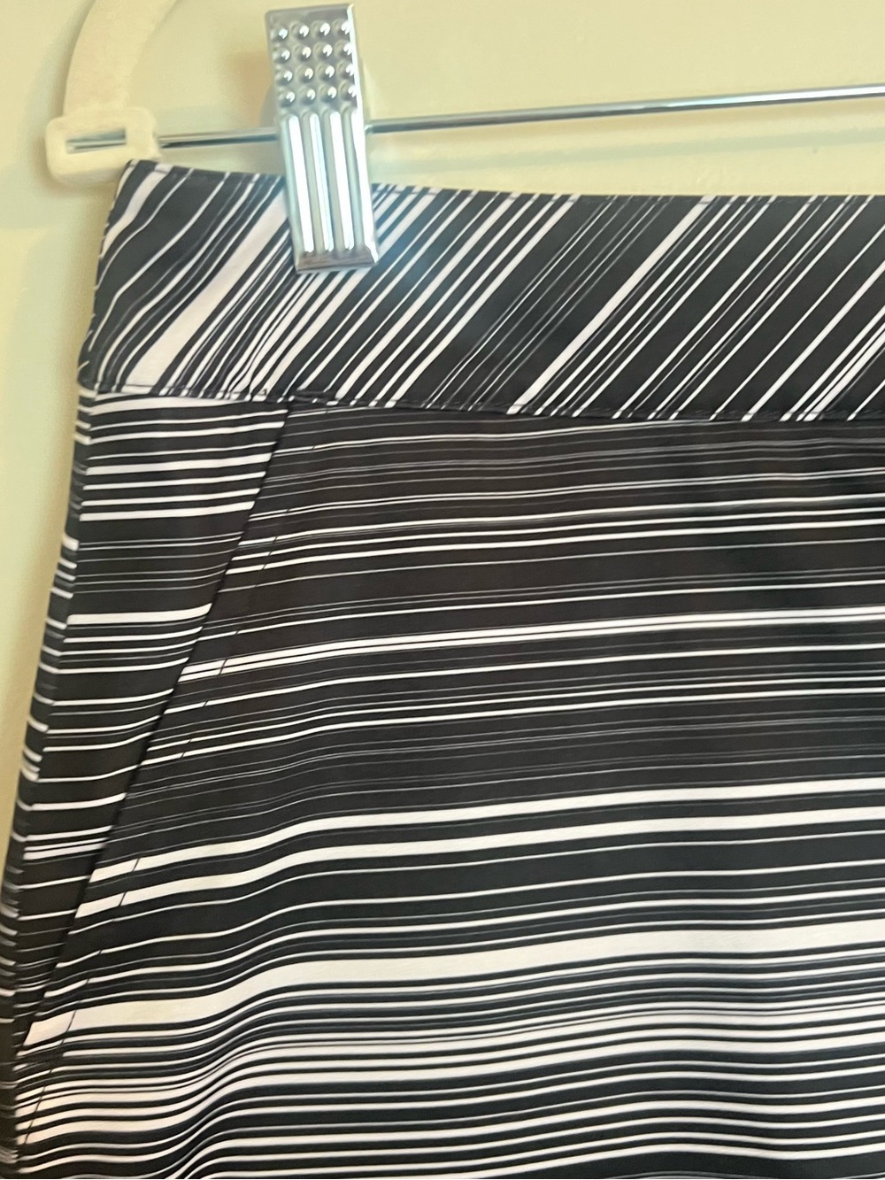 Lady Hagen Black and White Striped Mini Skirt - Picture 4 of 8